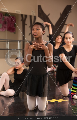 To use this stock image in your creative project, please select the size you need over to the right and click the "Add to Cart" button.
Your downloaded image will come with the Cutcaster watermark removed so don’t worry about the watermark you see on this page. Young Dancers Waiting stock photo, Group of young female ballet dancers waiting at rehearsal by Scott Griessel
