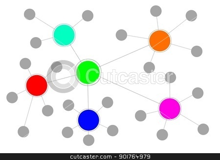 To use this stock image in your creative project, please select the size you need over to the right and click the "Add to Cart" button.
Your downloaded image will come with the Cutcaster watermark removed so don’t worry about the watermark you see on this page. Network stock photo, Illustration of a complex network with different clusters. by Henrik Lehnerer