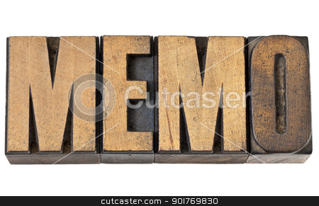 To use this stock image in your creative project, please select the size you need over to the right and click the "Add to Cart" button.
Your downloaded image will come with the Cutcaster watermark removed so don’t worry about the watermark you see on this page. memo word in wood type stock photo, memo (memorandum) - isolated text in vintage letterpress wood type by Marek Uliasz