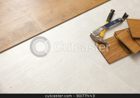 To use this stock image in your creative project, please select the size you need over to the right and click the "Add to Cart" button.
Your downloaded image will come with the Cutcaster watermark removed so don’t worry about the watermark you see on this page. Hammer and Pry Bar with Laminate Flooring Abstract stock photo, Worn Hammer and Pry Bar with Laminate Flooring Abstract with Copy Room. by Andy Dean
