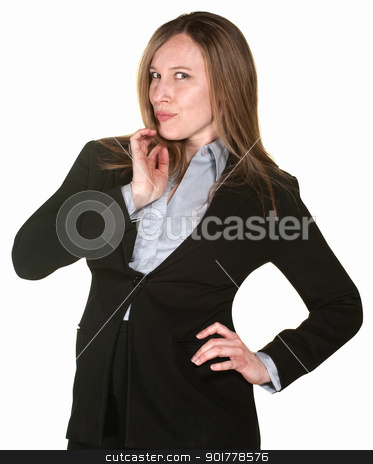 To use this stock image in your creative project, please select the size you need over to the right and click the "Add to Cart" button.
Your downloaded image will come with the Cutcaster watermark removed so don’t worry about the watermark you see on this page. Confident Professional Lady stock photo, Confident professional woman isolated over white background by Scott Griessel