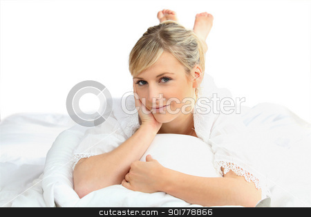 To use this stock image in your creative project, please select the size you need over to the right and click the "Add to Cart" button.
Your downloaded image will come with the Cutcaster watermark removed so don’t worry about the watermark you see on this page. Woman lying on a white bed stock photo, Woman lying on a white bed by photography33