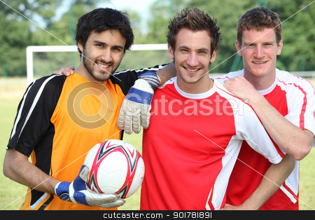 To use this stock image in your creative project, please select the size you need over to the right and click the "Add to Cart" button.
Your downloaded image will come with the Cutcaster watermark removed so don’t worry about the watermark you see on this page. Football team stock photo, Football team by photography33