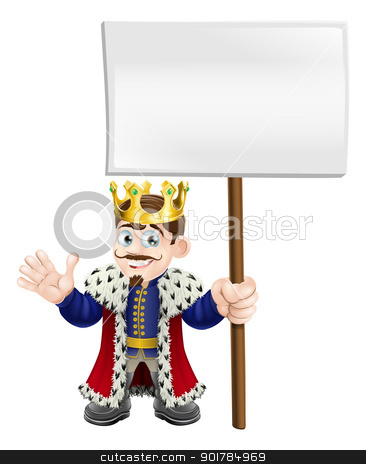 To use this stock image in your creative project, please select the size you need over to the right and click the "Add to Cart" button.
Your downloaded image will come with the Cutcaster watermark removed so don’t worry about the watermark you see on this page. Cartoon King holding a sign stock vector clipart, A cute king waving and holding up a sign board by Christos Georghiou