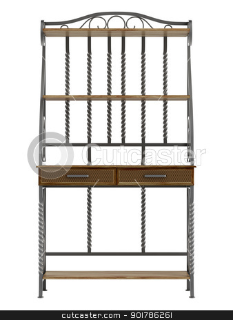 To use this stock image in your creative project, please select the size you need over to the right and click the "Add to Cart" button.
Your downloaded image will come with the Cutcaster watermark removed so don’t worry about the watermark you see on this page. Antique bakers rack stock photo, Antique bakers rack isolated on white background by Nmorozova
