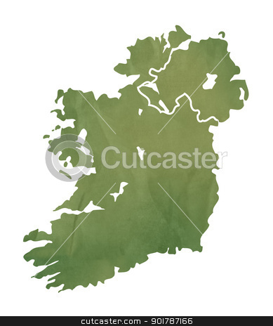 To use this stock image in your creative project, please select the size you need over to the right and click the "Add to Cart" button.
Your downloaded image will come with the Cutcaster watermark removed so don’t worry about the watermark you see on this page. Ireland map on green paper stock photo, Ireland map in old green paper isolated on white background. by Martin Crowdy