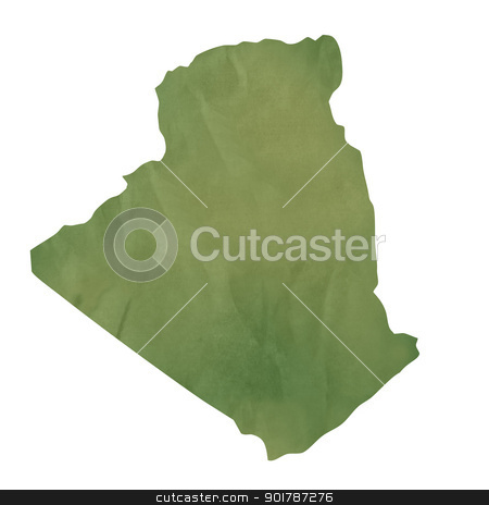 To use this stock image in your creative project, please select the size you need over to the right and click the "Add to Cart" button.
Your downloaded image will come with the Cutcaster watermark removed so don’t worry about the watermark you see on this page. Old green paper map of Algeria stock photo, Old green paper map of Algeria isolated on white background by Martin Crowdy