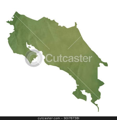 To use this stock image in your creative project, please select the size you need over to the right and click the "Add to Cart" button.
Your downloaded image will come with the Cutcaster watermark removed so don’t worry about the watermark you see on this page. Old green paper map of Costa Rica stock photo, Old green paper map of Costa Rica isolated on white background by Martin Crowdy