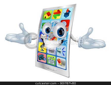 To use this stock image in your creative project, please select the size you need over to the right and click the "Add to Cart" button.
Your downloaded image will come with the Cutcaster watermark removed so don’t worry about the watermark you see on this page. Cell phone mascot cartoon stock vector clipart, Cell phone character mascot cartoon illustration
by Christos Georghiou