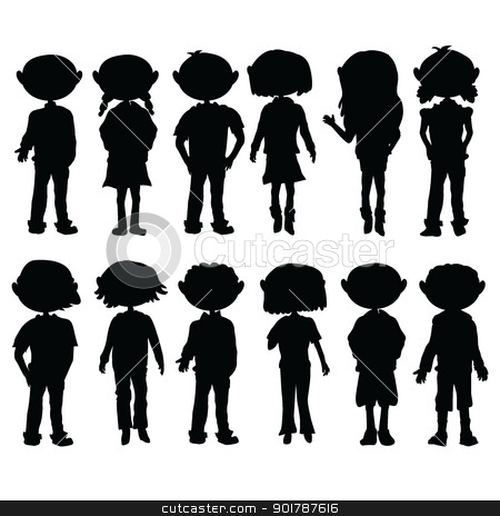 To use this stock image in your creative project, please select the size you need over to the right and click the "Add to Cart" button.
Your downloaded image will come with the Cutcaster watermark removed so don’t worry about the watermark you see on this page. silhouettes cartoon kids stock vector clipart, silhouettes cartoon kids boys and girls for education, fun and learning by glossygirl21
