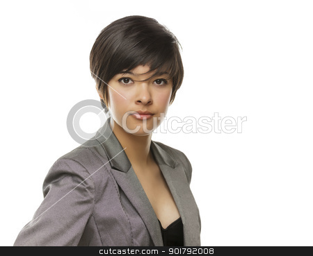 To use this stock image in your creative project, please select the size you need over to the right and click the "Add to Cart" button.
Your downloaded image will come with the Cutcaster watermark removed so don’t worry about the watermark you see on this page. Pretty Mixed Race Young Adult on White stock photo, Pretty Mixed Race Young Adult Isolated on a White Background. by Andy Dean