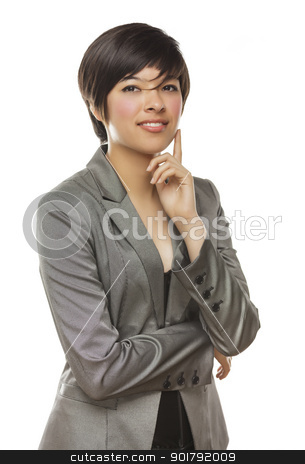 To use this stock image in your creative project, please select the size you need over to the right and click the "Add to Cart" button.
Your downloaded image will come with the Cutcaster watermark removed so don’t worry about the watermark you see on this page. Pretty Mixed Race Young Adult Female Poses on White stock photo, Pretty Mixed Race Young Adult Female Smiles Isolated on a White Background. by Andy Dean