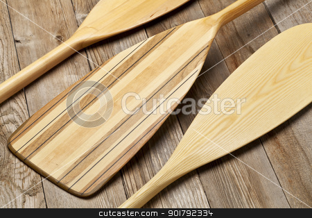 To use this stock image in your creative project, please select the size you need over to the right and click the "Add to Cart" button.
Your downloaded image will come with the Cutcaster watermark removed so don’t worry about the watermark you see on this page. wooden canoe paddles stock photo, blades of three wooden canoe paddles of different shape against grunge wood surface by Marek Uliasz