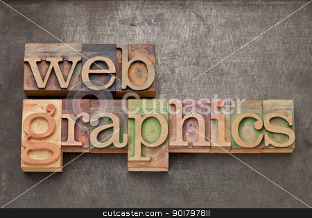 To use this stock image in your creative project, please select the size you need over to the right and click the "Add to Cart" button.
Your downloaded image will come with the Cutcaster watermark removed so don’t worry about the watermark you see on this page. web graphics in wood type stock photo, web graphics - text in vintage letterpress wood type against grunge metal surface by Marek Uliasz
