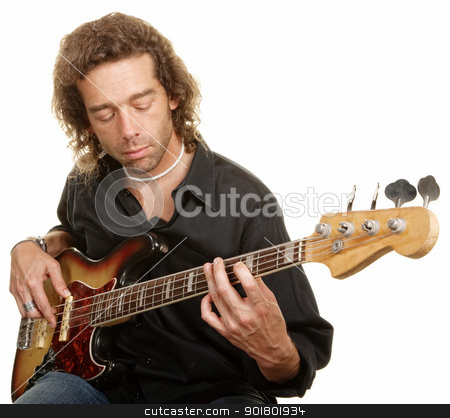 To use this stock image in your creative project, please select the size you need over to the right and click the "Add to Cart" button.
Your downloaded image will come with the Cutcaster watermark removed so don’t worry about the watermark you see on this page. Young Guitar Player stock photo, Young Caucasian man looking down while playing a guitar by Scott Griessel
