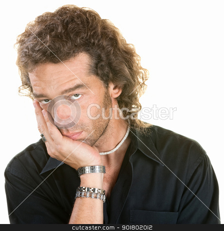 To use this stock image in your creative project, please select the size you need over to the right and click the "Add to Cart" button.
Your downloaded image will come with the Cutcaster watermark removed so don’t worry about the watermark you see on this page. Bored Man stock photo, Bored young Caucasian male with hand on face by Scott Griessel