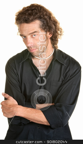 To use this stock image in your creative project, please select the size you need over to the right and click the "Add to Cart" button.
Your downloaded image will come with the Cutcaster watermark removed so don’t worry about the watermark you see on this page. Serious Man with Folded Arms stock photo, Attractive young Caucasian male with folded arms by Scott Griessel