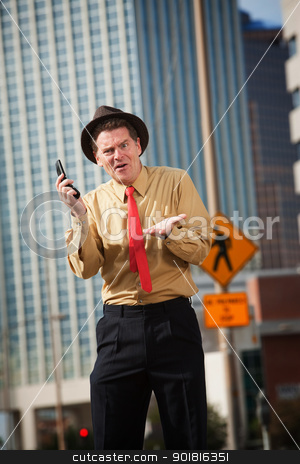 To use this stock image in your creative project, please select the size you need over to the right and click the "Add to Cart" button.
Your downloaded image will come with the Cutcaster watermark removed so don’t worry about the watermark you see on this page. Upset Man With Phone stock photo, Unhappy Caucasian businessman with mobile phone on street by Scott Griessel