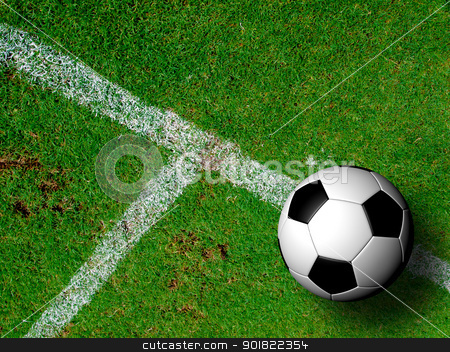 To use this stock image in your creative project, please select the size you need over to the right and click the "Add to Cart" button.
Your downloaded image will come with the Cutcaster watermark removed so don’t worry about the watermark you see on this page. Football ( soccer ball ) in green grass field. stock photo, Football ( soccer ball ) in green grass field. by jakgree