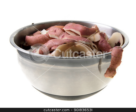To use this stock image in your creative project, please select the size you need over to the right and click the "Add to Cart" button.
Your downloaded image will come with the Cutcaster watermark removed so don’t worry about the watermark you see on this page. Bowl of Compost stock photo, A bow of compost filled with potatoe peelings, isolated on a white background. by Richard Nelson