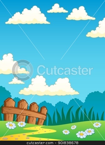 To use this stock image in your creative project, please select the size you need over to the right and click the "Add to Cart" button.
Your downloaded image will come with the Cutcaster watermark removed so don’t worry about the watermark you see on this page. Spring theme landscape 4 stock vector clipart, Spring theme landscape 4 - vector illustration. by Klara Viskova