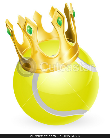 To use this stock image in your creative project, please select the size you need over to the right and click the "Add to Cart" button.
Your downloaded image will come with the Cutcaster watermark removed so don’t worry about the watermark you see on this page. King of tennis stock vector clipart, King of tennis concept, a tennis ball wearing a gold crown by Christos Georghiou