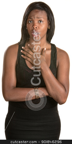 To use this stock image in your creative project, please select the size you need over to the right and click the "Add to Cart" button.
Your downloaded image will come with the Cutcaster watermark removed so don’t worry about the watermark you see on this page. Lady with Hand on Chest stock photo, Distressed woman with hand on chest over white background
by Scott Griessel