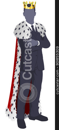 To use this stock image in your creative project, please select the size you need over to the right and click the "Add to Cart" button.
Your downloaded image will come with the Cutcaster watermark removed so don’t worry about the watermark you see on this page. King of business stock vector clipart, The king of business conceptual illustration. Businessman dressed as a king.
by Christos Georghiou