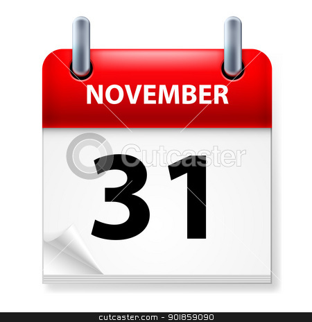 To use this stock image in your creative project, please select the size you need over to the right and click the "Add to Cart" button.
Your downloaded image will come with the Cutcaster watermark removed so don’t worry about the watermark you see on this page. Calendar stock photo, Thirty-first November in Calendar icon on white background by dvarg