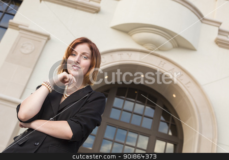 To use this stock image in your creative project, please select the size you need over to the right and click the "Add to Cart" button.
Your downloaded image will come with the Cutcaster watermark removed so don’t worry about the watermark you see on this page. Young Pretty Businesswoman Outside in Front of City Hall stock photo, Proud Smiling Young Pretty Businesswoman Portrait Outside in Front of City Hall Building. by Andy Dean