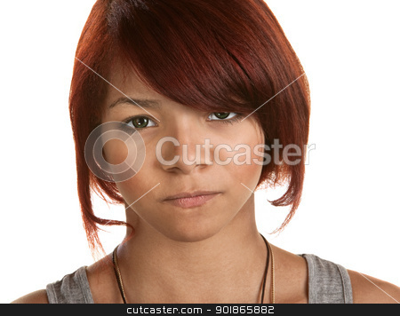 To use this stock image in your creative project, please select the size you need over to the right and click the "Add to Cart" button.
Your downloaded image will come with the Cutcaster watermark removed so don’t worry about the watermark you see on this page. Frowning Young Woman stock photo, Frowning young woman isolated over white background by Scott Griessel