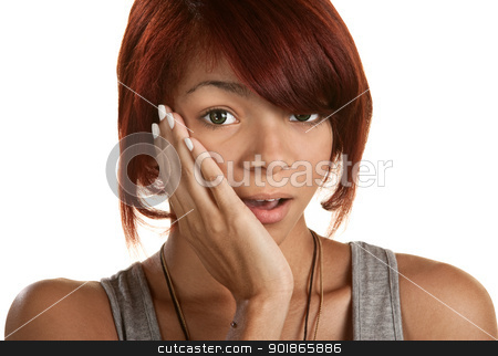 To use this stock image in your creative project, please select the size you need over to the right and click the "Add to Cart" button.
Your downloaded image will come with the Cutcaster watermark removed so don’t worry about the watermark you see on this page. Surprised Teenage Girl stock photo, Cute surprised teenage girl with hand on cheek by Scott Griessel