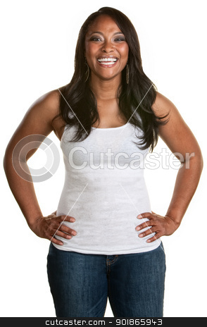To use this stock image in your creative project, please select the size you need over to the right and click the "Add to Cart" button.
Your downloaded image will come with the Cutcaster watermark removed so don’t worry about the watermark you see on this page. African Woman in Good Mood stock photo, Happy African woman smiling with hands on hips by Scott Griessel