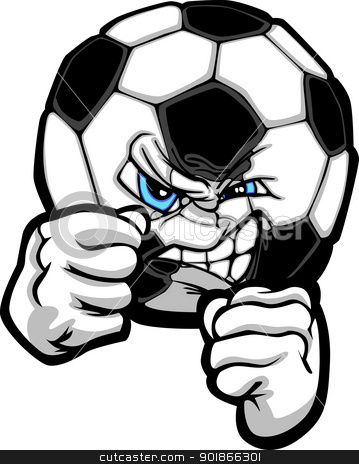 To use this stock image in your creative project, please select the size you need over to the right and click the "Add to Cart" button.
Your downloaded image will come with the Cutcaster watermark removed so don’t worry about the watermark you see on this page. Fighting Soccer Ball Vector Illustration stock vector clipart, Soccer Ball with Face and Fighting Hands Sketch Illustration by chromaco