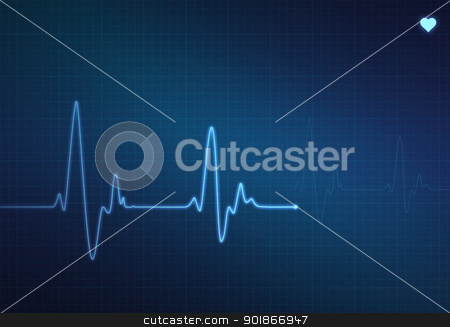 To use this stock image in your creative project, please select the size you need over to the right and click the "Add to Cart" button.
Your downloaded image will come with the Cutcaster watermark removed so don’t worry about the watermark you see on this page. Heartbeat Monitor stock photo, Medical heartbeat monitor (electrocardiogram) with blue background and heart symbol by Alex Stokes