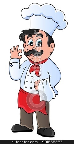 To use this stock image in your creative project, please select the size you need over to the right and click the "Add to Cart" button.
Your downloaded image will come with the Cutcaster watermark removed so don’t worry about the watermark you see on this page. Chef theme image 1 stock vector clipart, Chef theme image 1 - vector illustration. by Klara Viskova