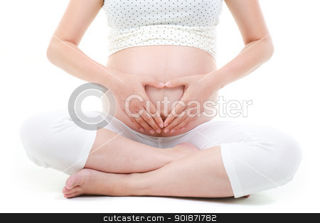 To use this stock image in your creative project, please select the size you need over to the right and click the "Add to Cart" button.
Your downloaded image will come with the Cutcaster watermark removed so don’t worry about the watermark you see on this page. Love shape stock photo, Pregnant woman forming love shape on her 8 months pregnant belly by szefei