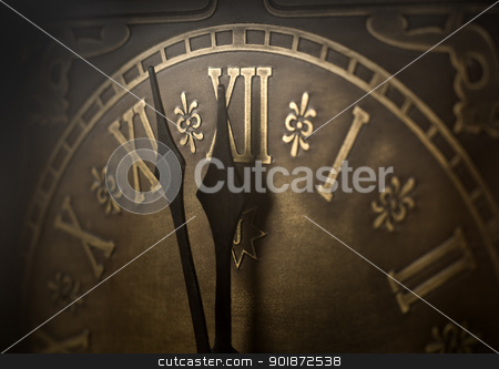 To use this stock image in your creative project, please select the size you need over to the right and click the "Add to Cart" button.
Your downloaded image will come with the Cutcaster watermark removed so don’t worry about the watermark you see on this page. Almost twelve. stock photo, Old clock with roman numerals. Selective focus on number XII and minute hand. Intentional vignetting. by Piotr Skubisz