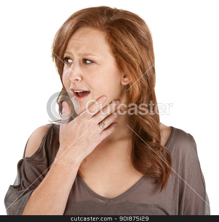 To use this stock image in your creative project, please select the size you need over to the right and click the "Add to Cart" button.
Your downloaded image will come with the Cutcaster watermark removed so don’t worry about the watermark you see on this page. Woman with Hand on Chin stock photo, Awestruck woman with hand on chin over white by Scott Griessel