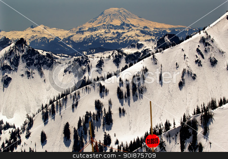 To use this stock image in your creative project, please select the size you need over to the right and click the "Add to Cart" button.
Your downloaded image will come with the Cutcaster watermark removed so don’t worry about the watermark you see on this page. Back Country Snowy Mount Saint Adams Ridge Lines Closed Sign stock photo, Back Country Snowy Mount Saint Adams Ridge Lines Closed Sign by William Perry