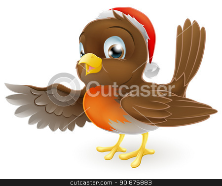 To use this stock image in your creative project, please select the size you need over to the right and click the "Add to Cart" button.
Your downloaded image will come with the Cutcaster watermark removed so don’t worry about the watermark you see on this page. Christmas Robin bird pointing stock vector clipart, Cartoon Christmas Robin bird mascot in a Christmas hat pointing with its wing by Christos Georghiou