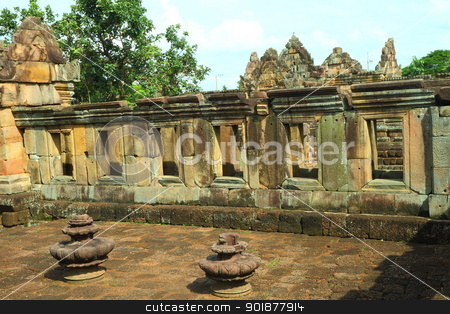 To use this stock image in your creative project, please select the size you need over to the right and click the "Add to Cart" button.
Your downloaded image will come with the Cutcaster watermark removed so don’t worry about the watermark you see on this page. Muang Tam Castle stock photo, Muang Tam Castle, a historic and ancient castle at Buriram Thailand by kongsky