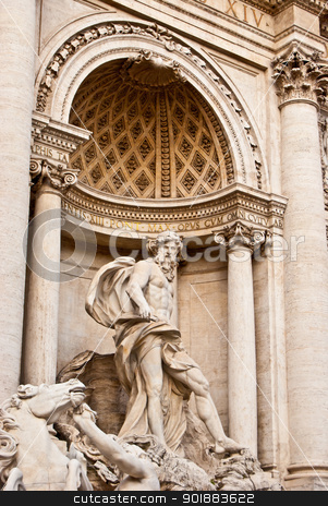 To use this stock image in your creative project, please select the size you need over to the right and click the "Add to Cart" button.
Your downloaded image will come with the Cutcaster watermark removed so don’t worry about the watermark you see on this page. Fontana di Trevi stock photo, famous Fontana di Trevi in Rome on a sunny day by Juliane Jacobs