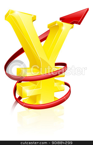 To use this stock image in your creative project, please select the size you need over to the right and click the "Add to Cart" button.
Your downloaded image will come with the Cutcaster watermark removed so don’t worry about the watermark you see on this page. Rising Yen or profits stock vector clipart, Conceptual finance or economy concept of rising price of the Yen exchange rate or just rising profits by Christos Georghiou