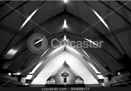 To use this stock image in your creative project, please select the size you need over to the right and click the "Add to Cart" button.
Your downloaded image will come with the Cutcaster watermark removed so don’t worry about the watermark you see on this page. Church Architecture stock photo, interior church architecture in Black and White by Rachel Duchesne