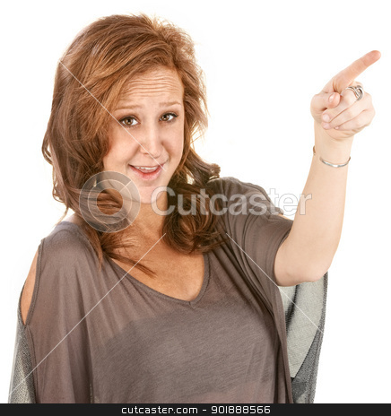 To use this stock image in your creative project, please select the size you need over to the right and click the "Add to Cart" button.
Your downloaded image will come with the Cutcaster watermark removed so don’t worry about the watermark you see on this page. Pretty Woman Pointing stock photo, Woman with red hair pointing over white background by Scott Griessel