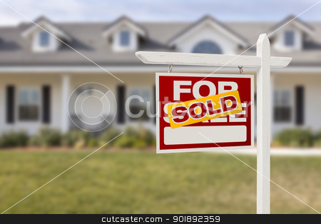 To use this stock image in your creative project, please select the size you need over to the right and click the "Add to Cart" button.
Your downloaded image will come with the Cutcaster watermark removed so don’t worry about the watermark you see on this page. Red Sold For Sale Real Estate Sign and House stock photo, Red Sold For Sale Real Estate Sign in Front of House. by Andy Dean