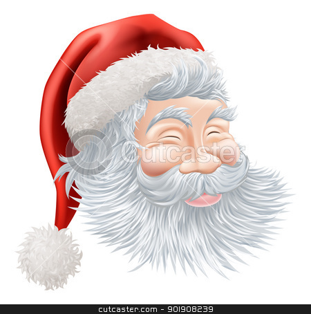 To use this stock image in your creative project, please select the size you need over to the right and click the "Add to Cart" button.
Your downloaded image will come with the Cutcaster watermark removed so don’t worry about the watermark you see on this page. Christmas Santa Claus Face stock vector clipart, Illustration of a happy cartoon Christmas Santa face by Christos Georghiou
