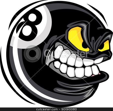 To use this stock image in your creative project, please select the size you need over to the right and click the "Add to Cart" button.
Your downloaded image will come with the Cutcaster watermark removed so don’t worry about the watermark you see on this page. Billiards Eight Ball with Angry Face Cartoon Vector Design stock vector clipart, Cartoon Face on a Billiards or Pool Eight Ball Vector Illustration by chromaco