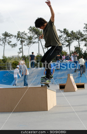 To use this stock image in your creative project, please select the size you need over to the right and click the "Add to Cart" button.
Your downloaded image will come with the Cutcaster watermark removed so don’t worry about the watermark you see on this page. Kevin stock photo, ILHAVO, PORTUGAL - MARCH 16: Kevin on a FS nose grind during the Skate Open Ilhavo on March 16, 2008 in Ilhavo, Portugal. by Homydesign